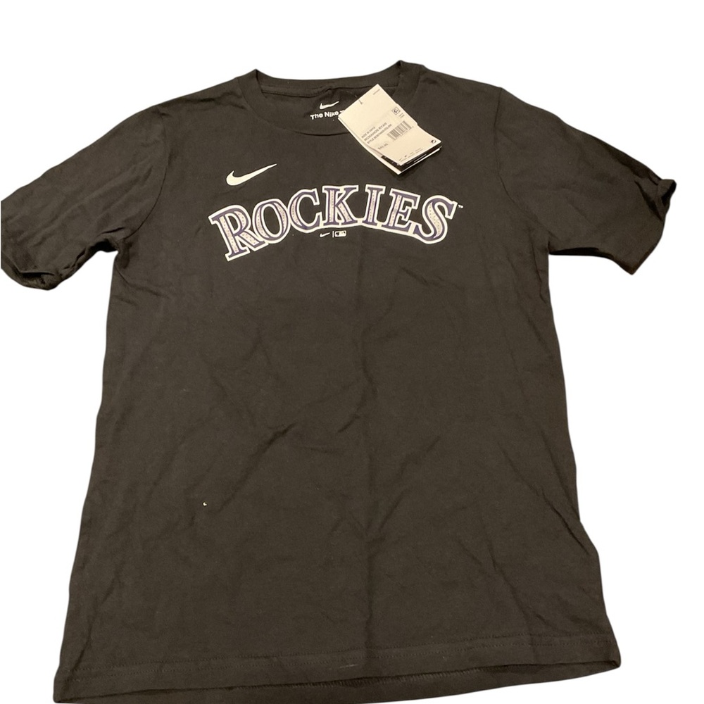 Nike Colorado Rockies Ryan McMahon MLB T-Shirt Kids Medium 10-12 Black 9Z3B7HN00